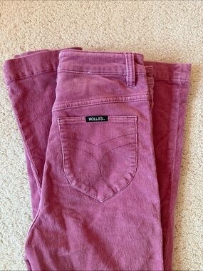 ROLLA'S Rose Pink Corduroy Wide-Leg Jeans
